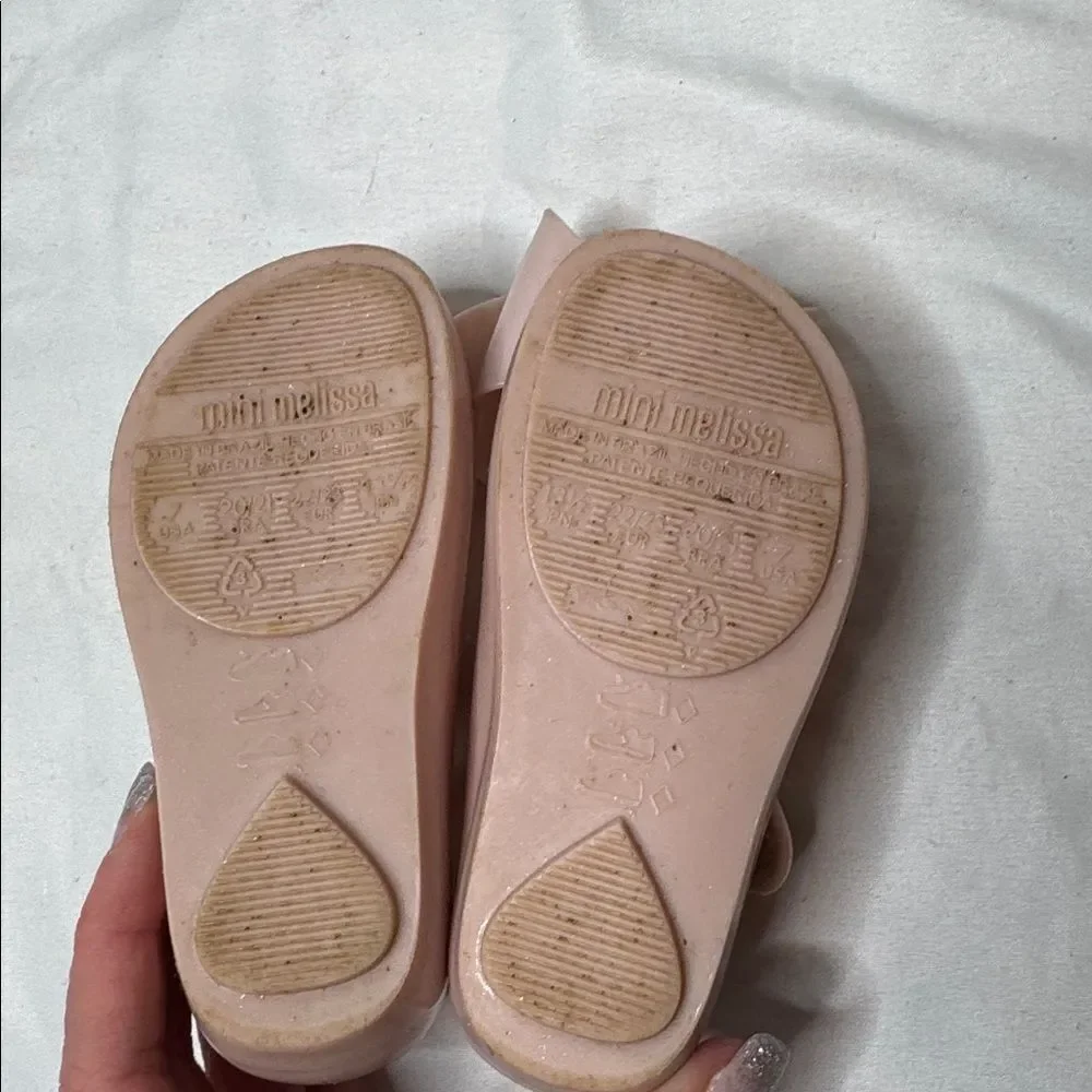 Mini Melissa Girl’s Ultragirl Star Toddler Ballet Flats. Size 7.